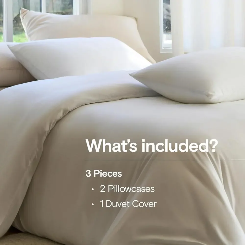 NWT DOZ by Sijo  Duvet Cover 3 PC Set w/2 Shams Snow Full/Queen